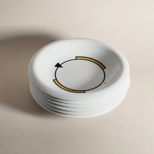 assiettes vintage Zed Poin Poin x6