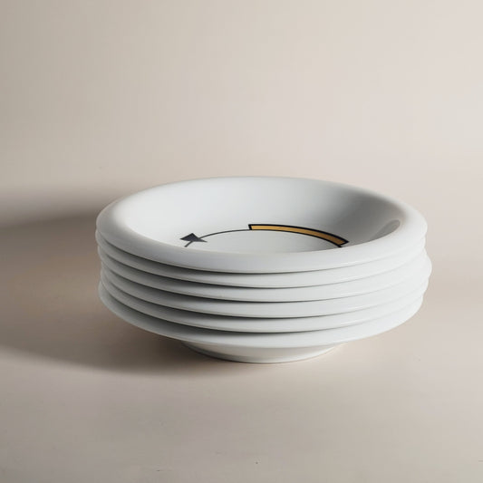 assiettes vintage Zed Poin Poin x6