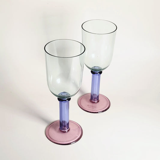 verres en acrylique vintage x2