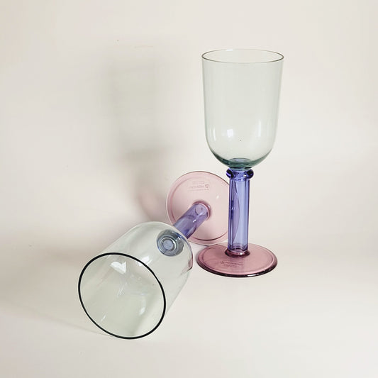 verres en acrylique vintage x2