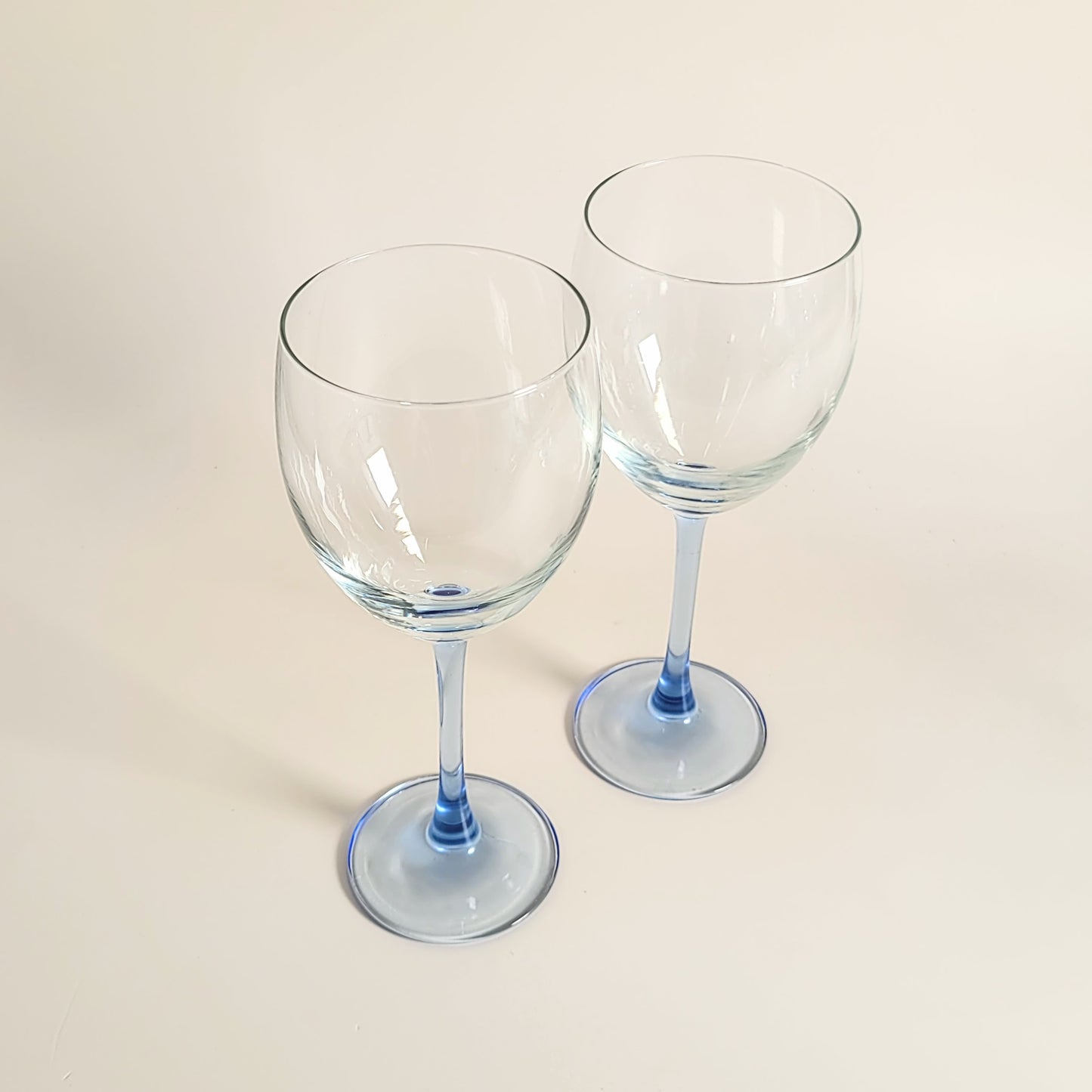 verres à pied bleu Luminarc x3